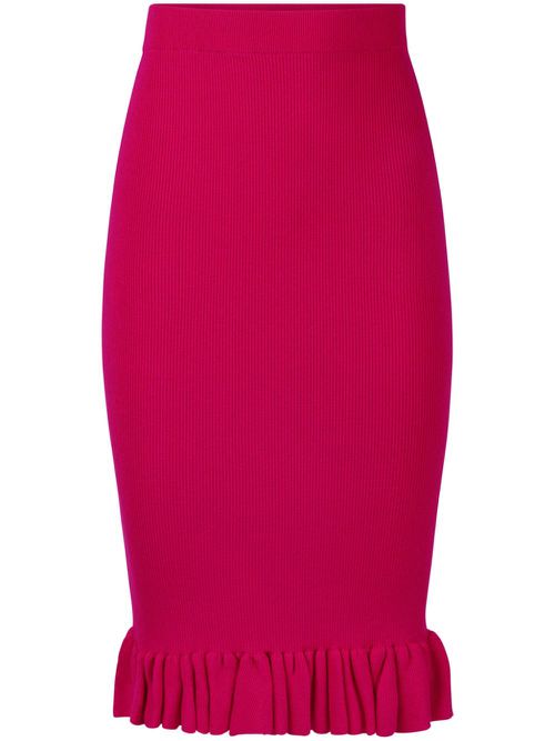 Ruffled peplum skirt - Red