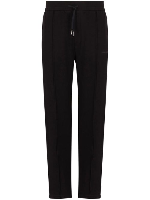 Cotton French-terry track pants - Black