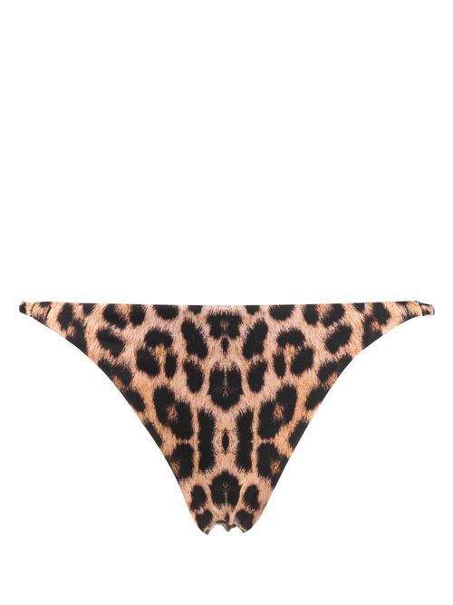 Leopard-print bikini bottoms - Brown