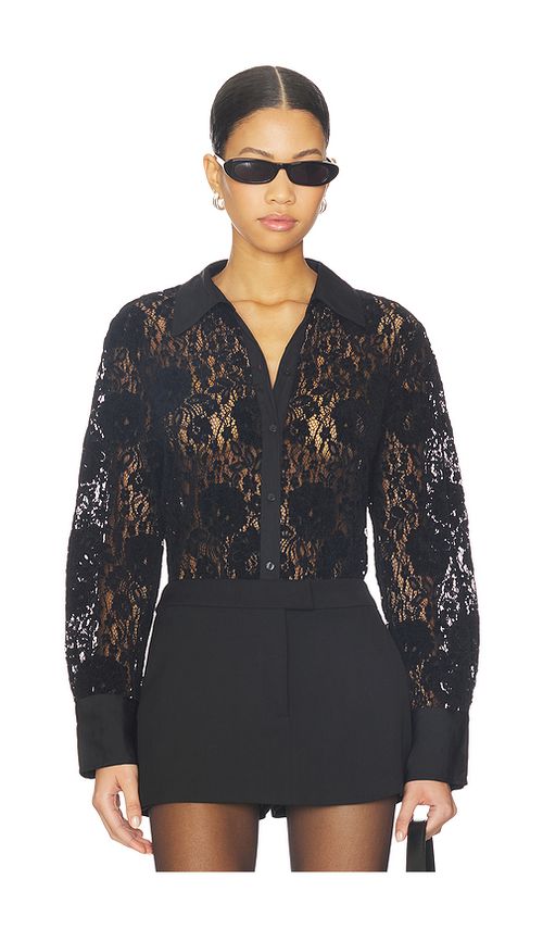 Free People Faith Button Down in Black. L. Also in M
