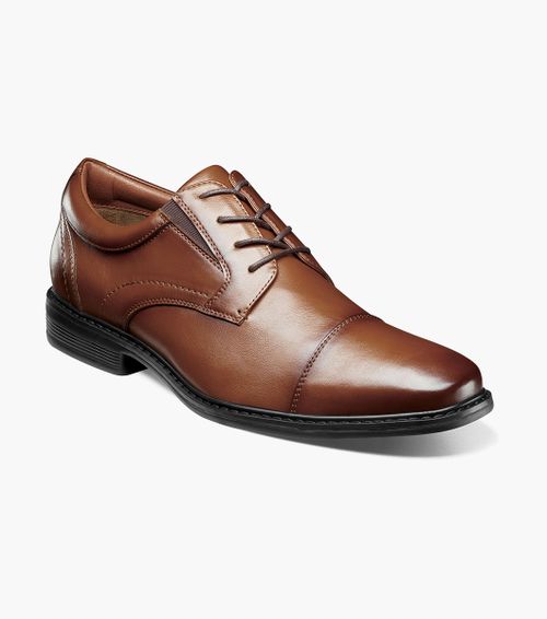 Nunn Bush Shoes Jarvis Cap Toe Oxford Cognac