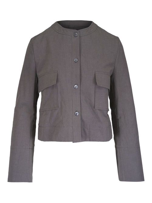 Odeeh collarless jacket - Grey