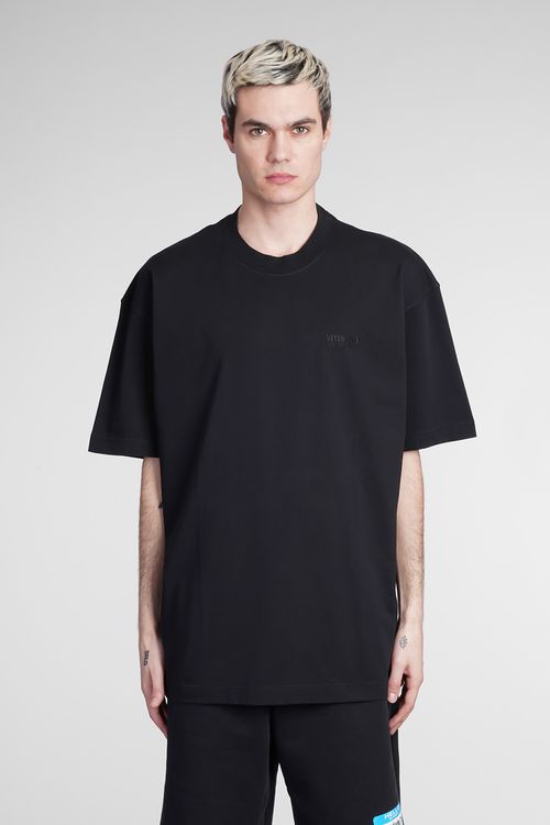 T-shirt In Black Cotton