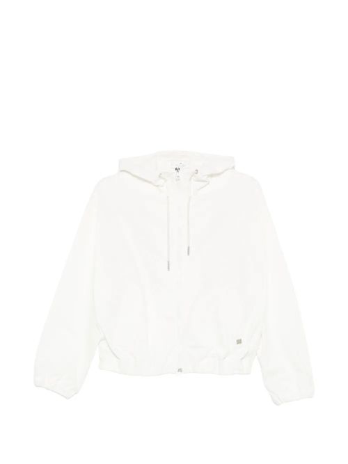 Drawstring Hooded Jacket — White
