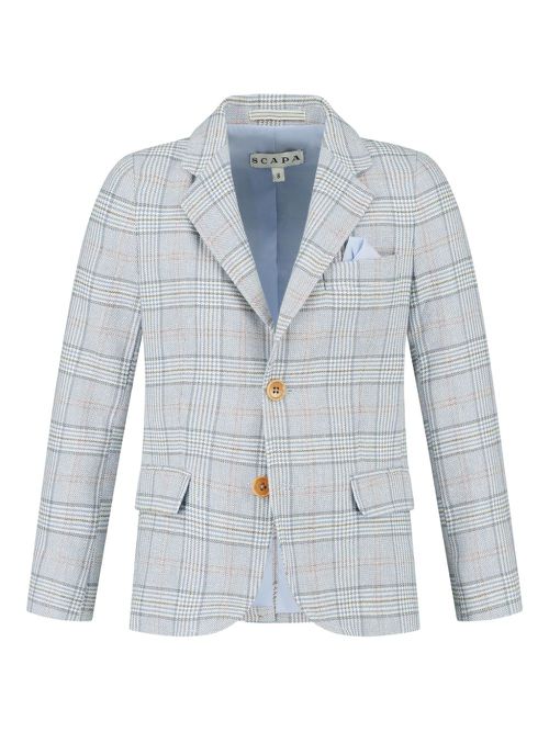 Scapa check-print blazer - Blue