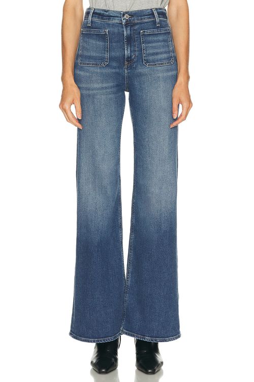 Citizens of Humanity Kimberly Patch Pocket Flare Jeans in Blue