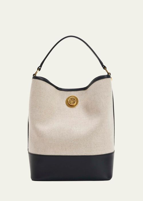 알투자라 여성 North-South Canvas Bucket Bag BG_4841075_100319_MNATURAL/BLACK