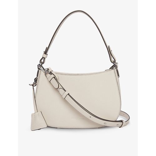 Womens Almond Adjustable and Removeable-strap Leather Crossbody bag 