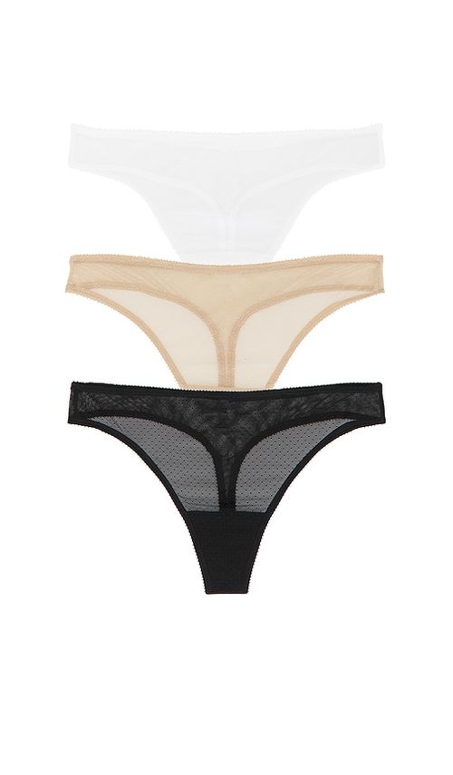 Skarlett Blue Jolie Lacy Thong 3-pack in Neutral. - M also in L