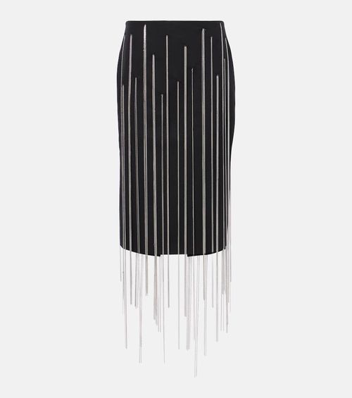 Chain-detail midi skirt