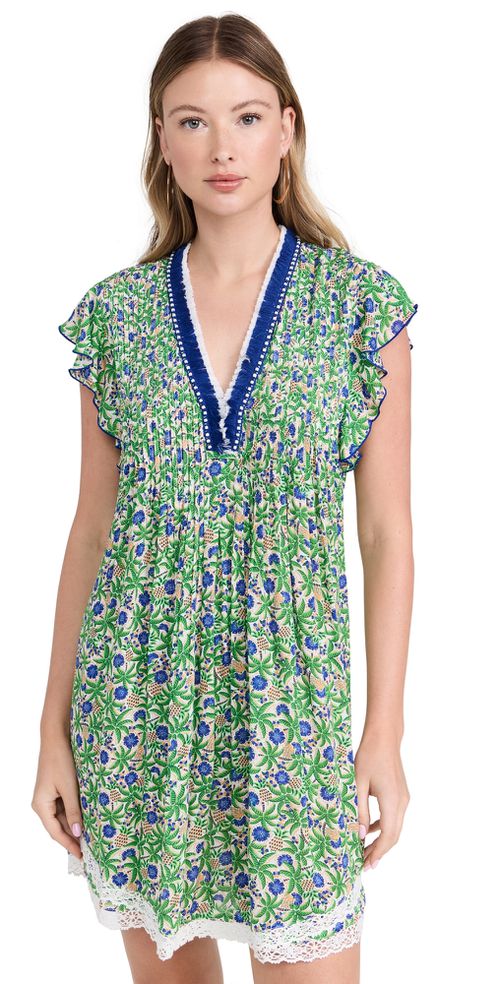 Sasha V Mini Dress Blue Honolulu