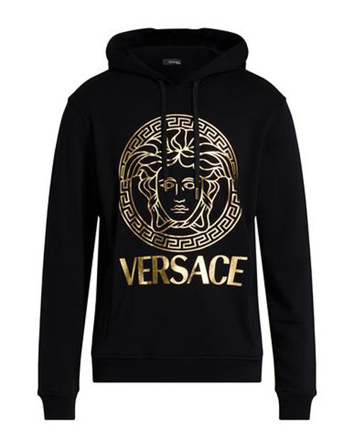 Man Sweatshirt Black Size M Cotton