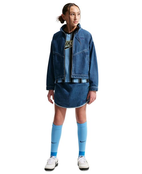 Girls' 7-16 Sportswear Collection Windrunner Oversized Denim Jacket - Mystic Navy