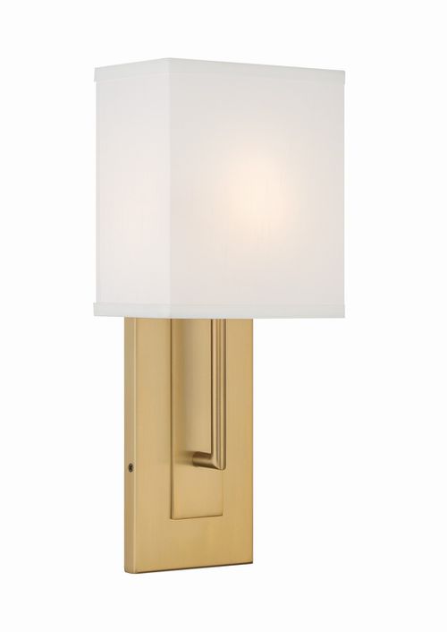 Vibrant Gold One Light Wall Sconce from the Brent Collection