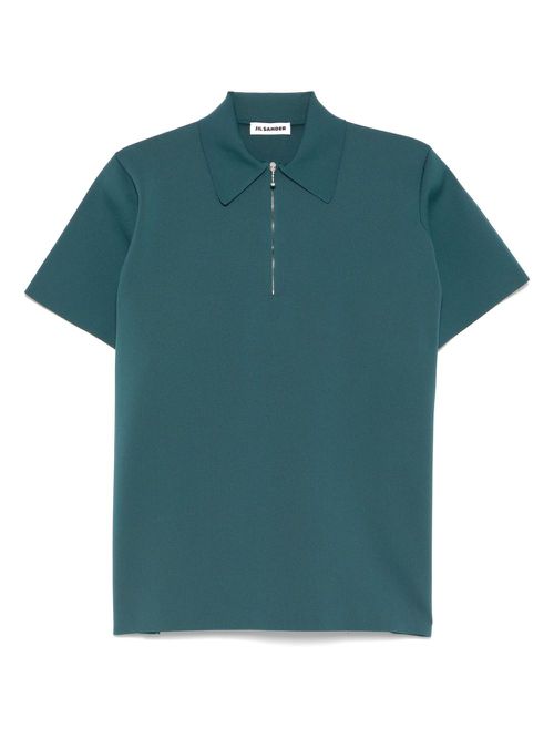 Jil Sander ribbed polo top - Green