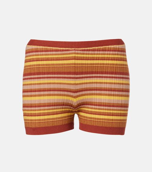 Jack ribbed-knit striped shorts