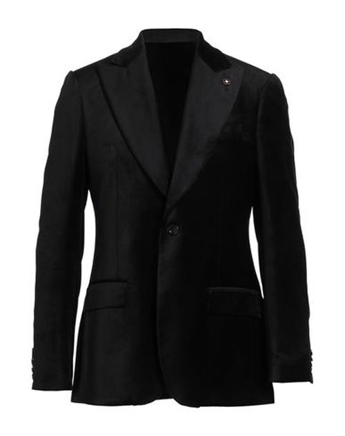 Man Blazer Black Size 40 Viscose