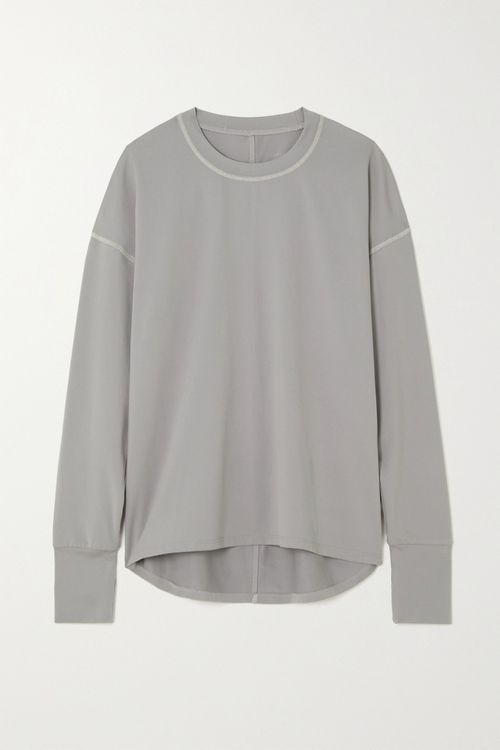 Cella Stretch Recycled-jersey T-shirt - Gray