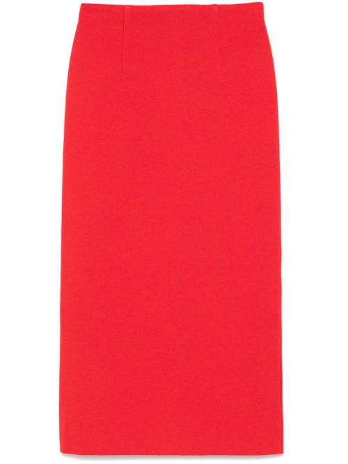 Auralee ribbed midi skirt - レッド