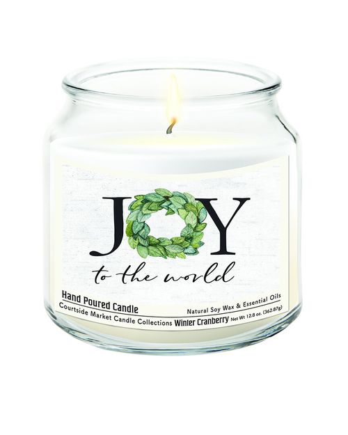 Joy To The World Hand-Poured Soy Wax Candle