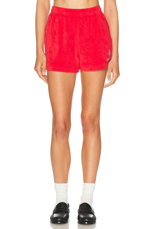 Sporty & Rich Vendome Terry Short in Fire Red - Red.  XL also in