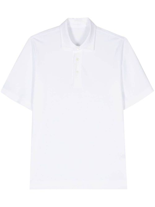 Stretch-Cotton Piqué Polo Shirt — White