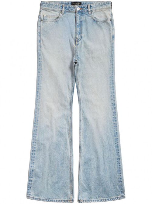 Light Blue Flared Denim Jeans