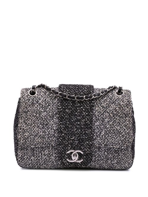 2015-2016 Tweed and Sequin Elementary Chic Flap shoulder bag - Black