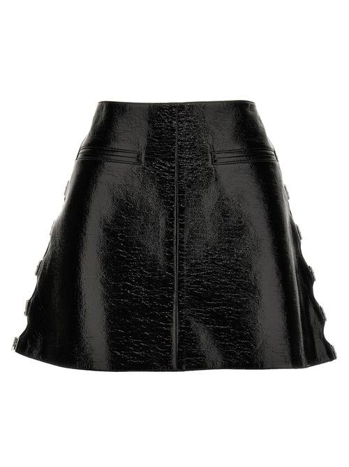 Vinyl Miniskirt — Black