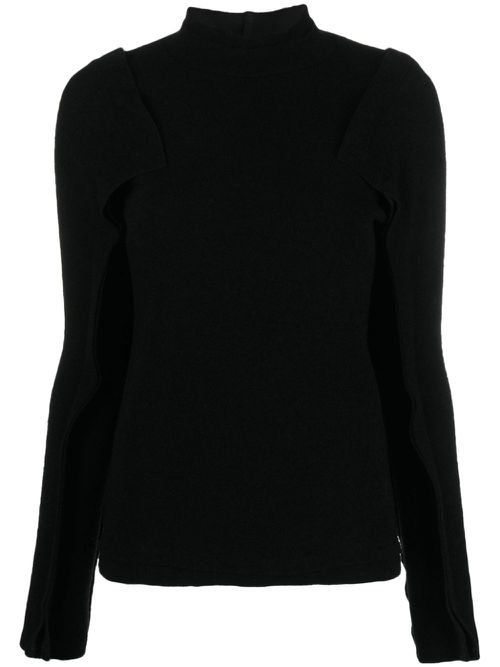 Arc high-neck top - Black