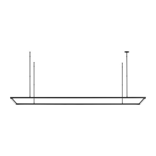 Nightshade Black LED Linear Suspension from the Stagger Collection