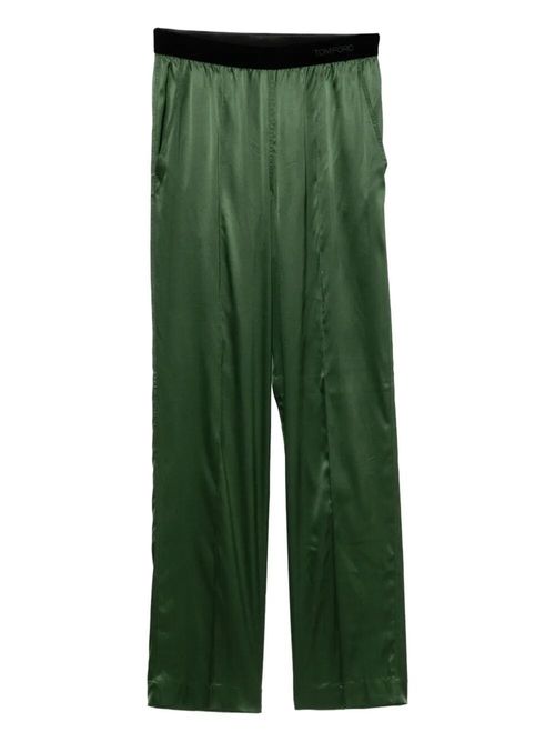 Stretch Silk Satin Pj Pants