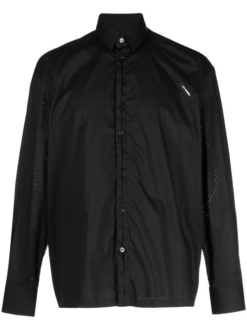 Logo-patch shirt - Black