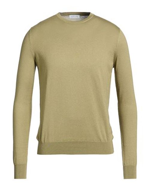 Man Sweater Sage green Size 38 Silk, Cotton