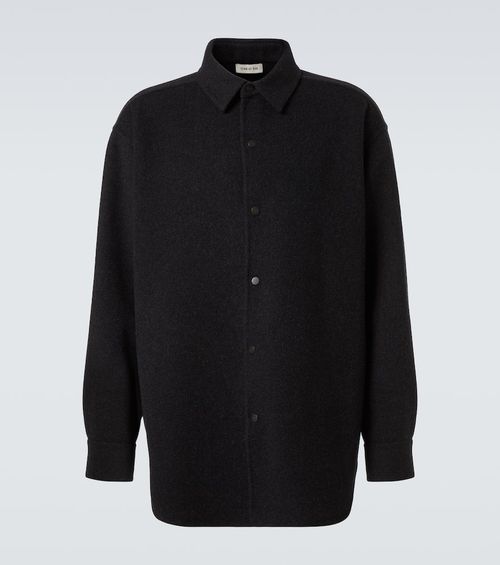 Wool and cashmere overshirt
