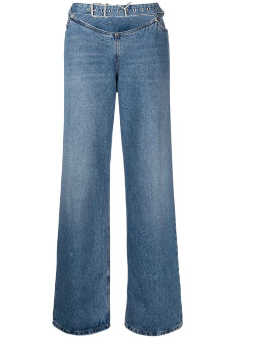 Low-rise loose-fit jeans - Blue