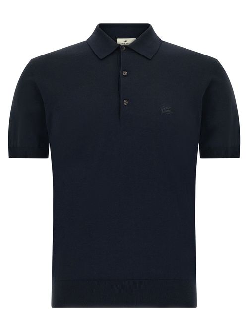 Cotton Piqué Polo Shirt — Navy