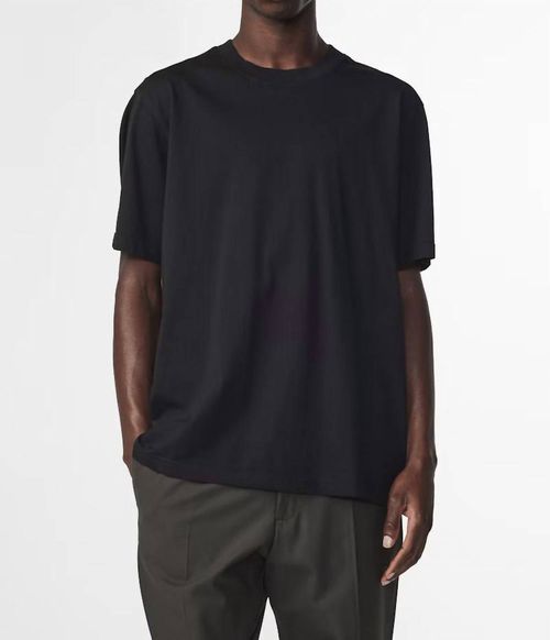 Adam Casual Pima Tee In Black