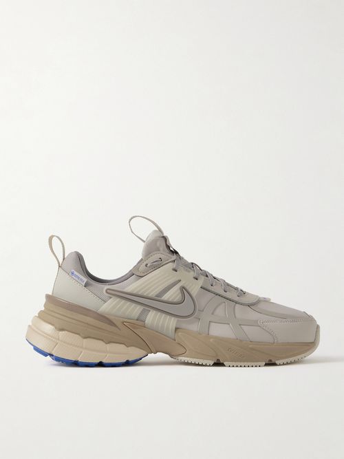 V2k Run Rubber And Leather-trimmed Gore-tex Sneakers - Brown