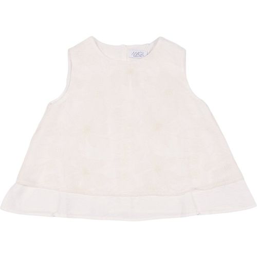 Magil Top Doppio Tessuto Tulle Ricamato Fiori