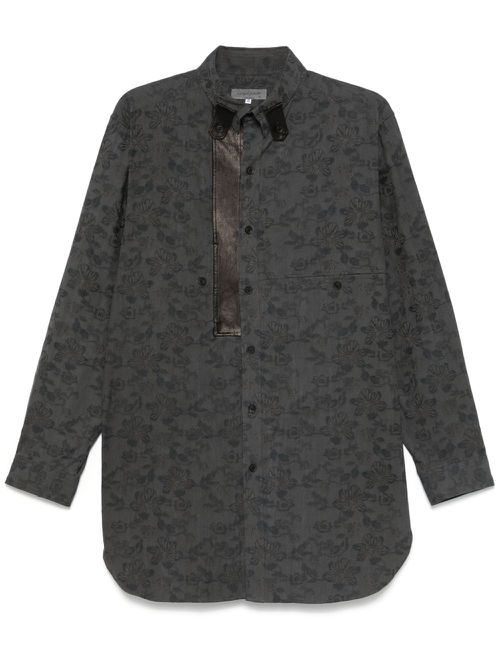 Floral-jacquard shirt - Blue