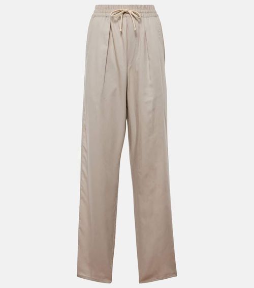 Cotton straight pants