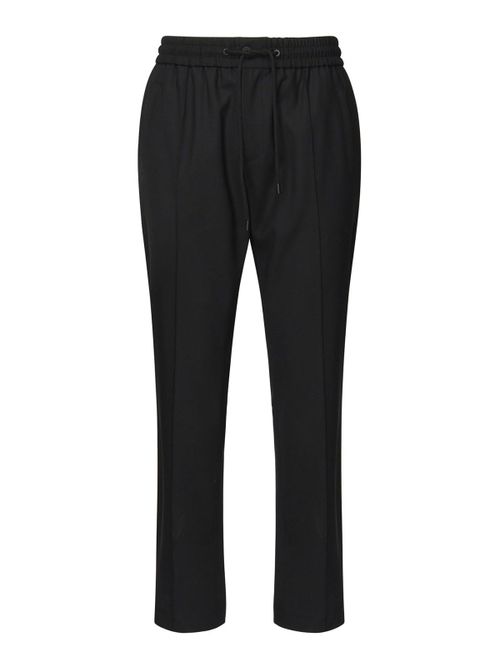 Structured Wool Canvas Trousers