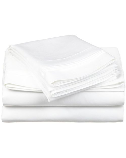 Superior Blend Solid 600 Thread Count Cotton Rich Deep Pocket Sheet Set