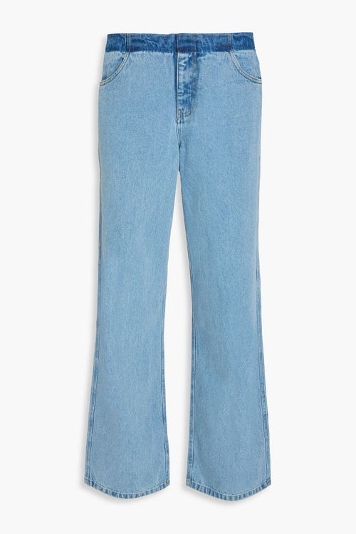 Mid-rise straight-leg jeans - Blue - UK 14