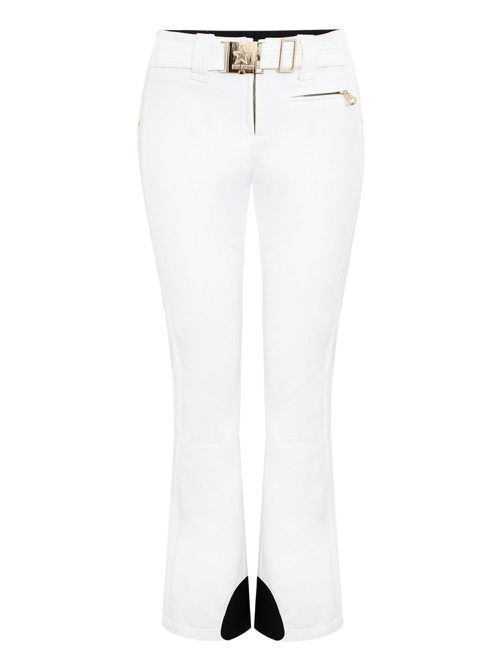 HIGH SOCIETY logo-engraved ski trousers - White