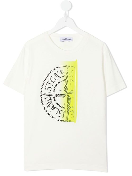 Compass-print cotton T-shirt - White