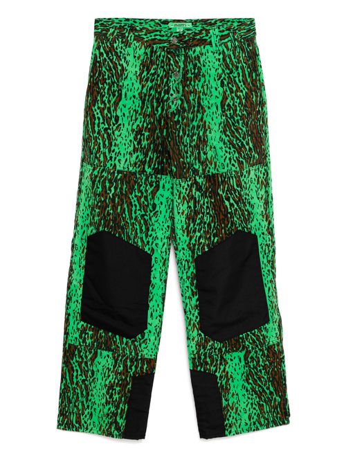 Stain Shade leopard-print trousers - Green