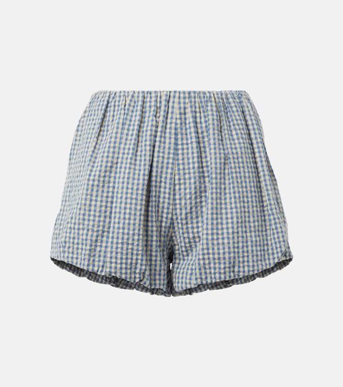Aurelia gingham cotton shorts