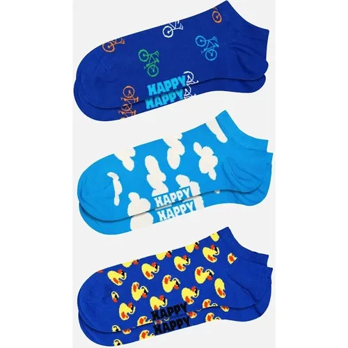 Women's 3-pack Bikes Low Socks, Blue - Size: 5/4/4.5/7/6.5/6/5.5/3/3.5